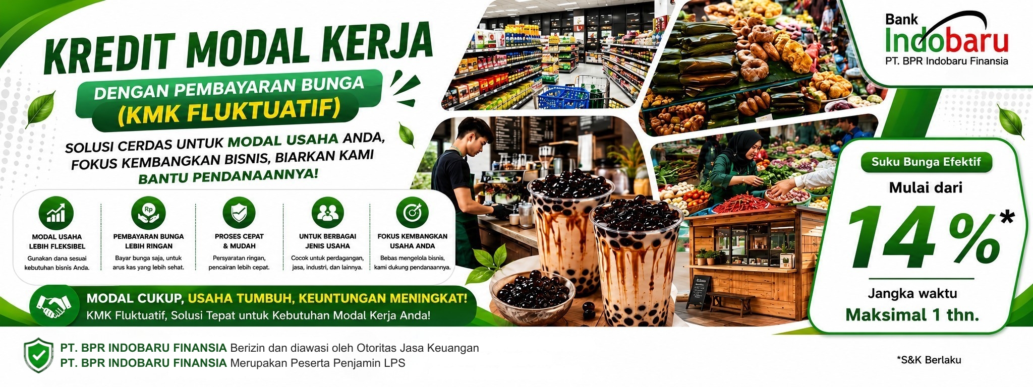 Kredit Modal Kerja dengan Pembayaran Bunga (KMK Fluktuatif)